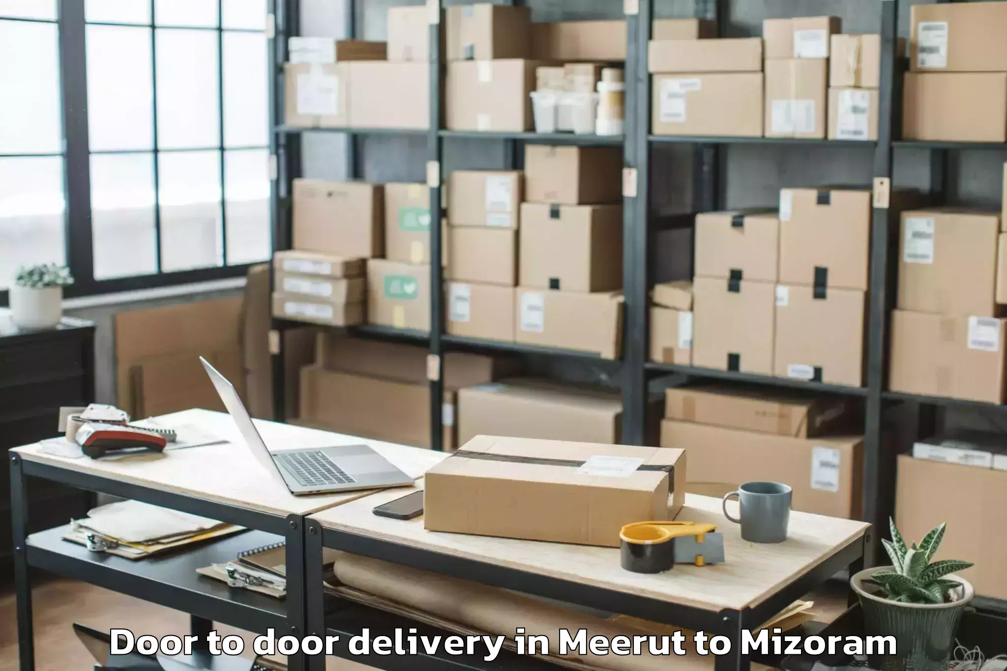 Hassle-Free Meerut to Mizoram University Aizawl Door To Door Delivery